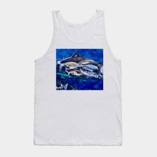 Dolphin mama and her baby Tank Top